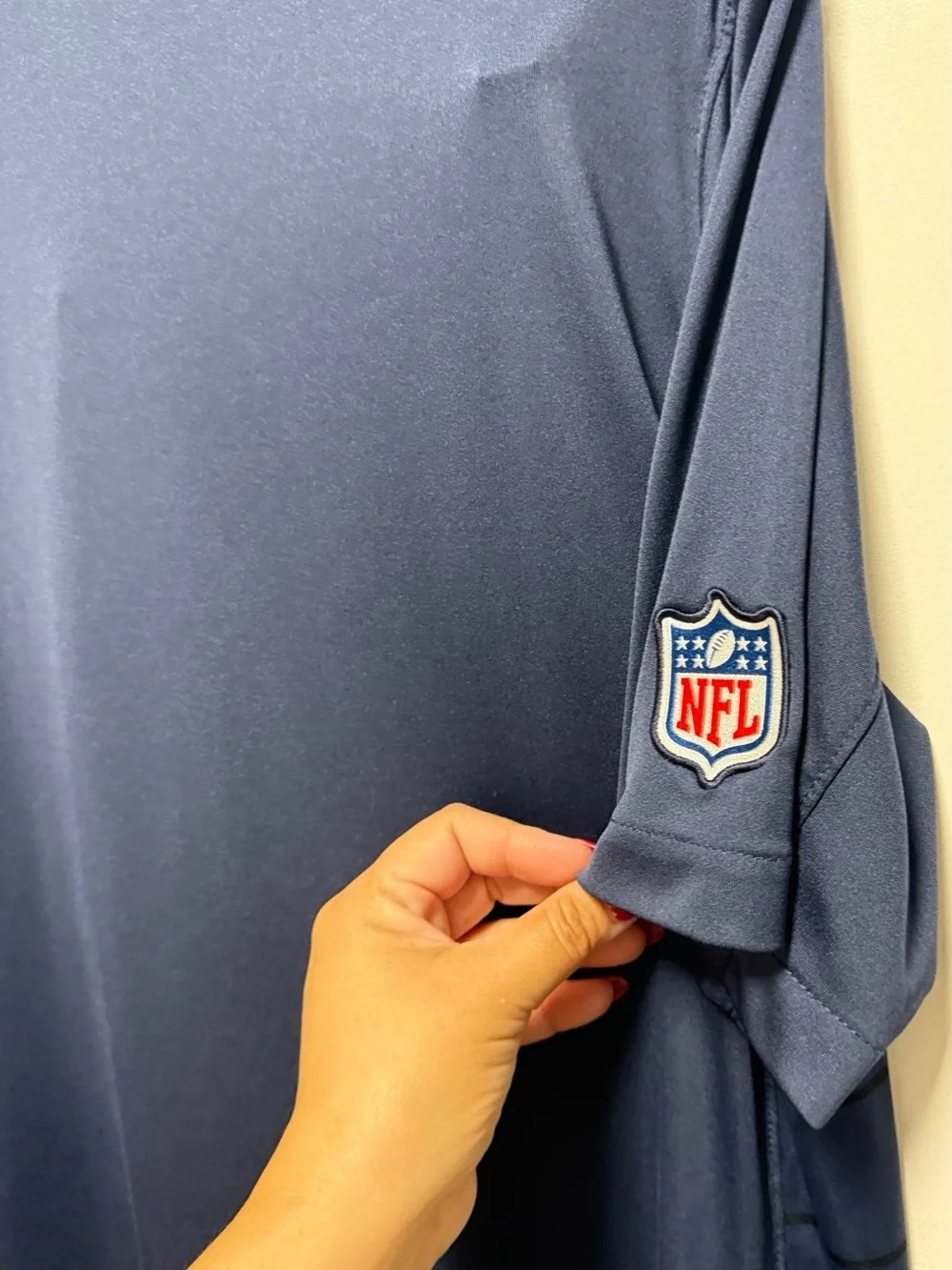 Nike Navy and Yellow Los Angeles Chargers Striped Polo